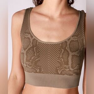 SNAKE SKIN SPORTS BRA MAUVE / NUDE TOP - WOMENS SIZE SMALL